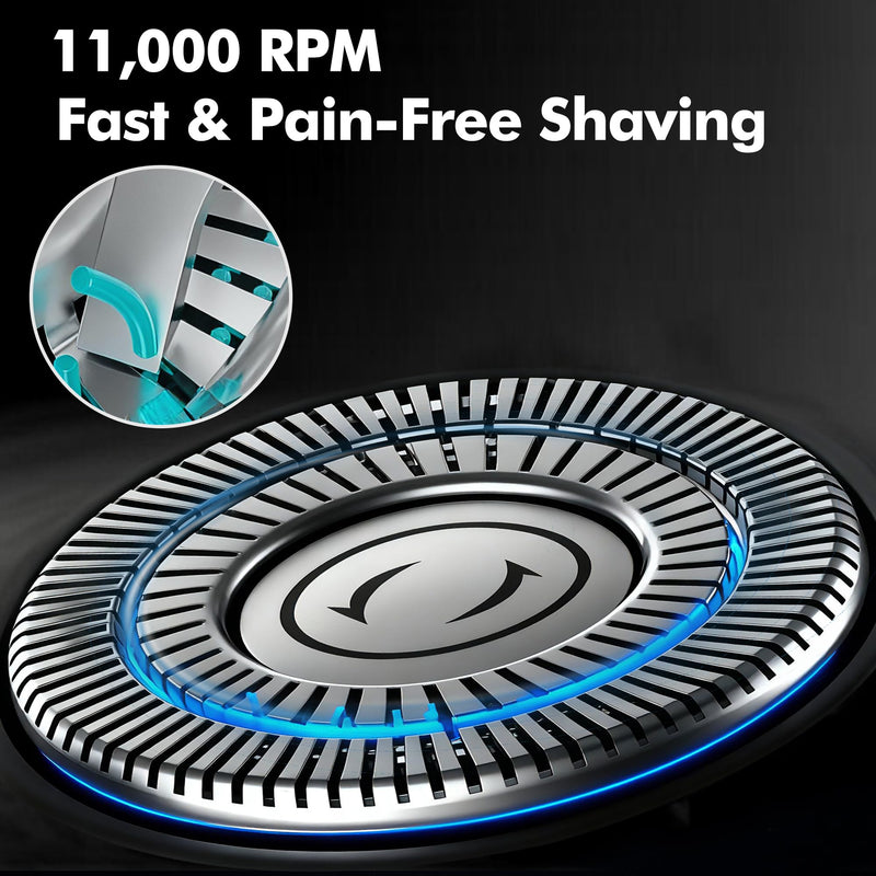 [Australia] - Electric Razor for Men Flynth 3-in-1 Cordless Shaver 3-Blade Rotary Shavers Wet/Dry for Beard Nose & Face, IPX7 Waterproof Fast Charge Travel Trimmer Grooming Set 