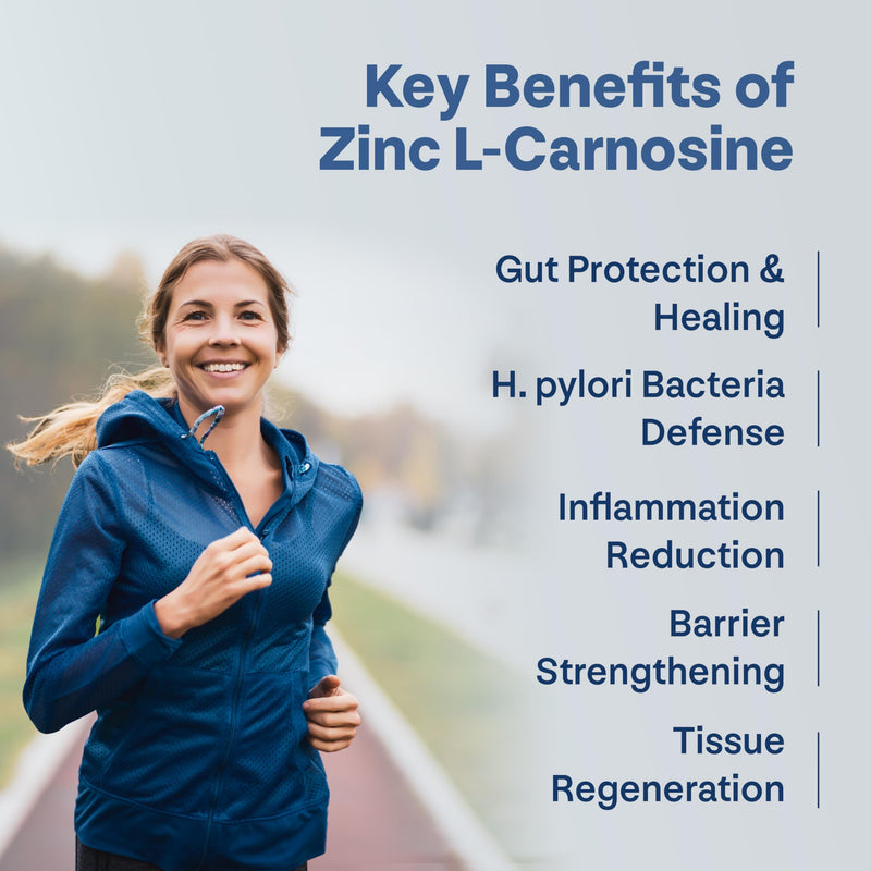 Zinc L-Carnosine Supplement - 75mg x 180 Capsules of Maximum Bioavailable Zinc L-Carnosine 2 Per Serving, Supports Gut Health, Nutrient Absorption, Digestive Comfort - 3 Months Supply 180 count (Pack of 1)