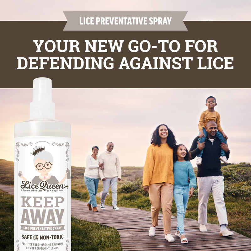 [Australia] - Keep Away Lice Preventative Spray for Hair, Bedding, Coats and Backpacks - Safe, Non-Toxic - Organic Essential Oils of Peppermint, Lemon and Rosemary - 8 fl oz - 2 Pack 8 Ounce Bottle (Pack of 2) 