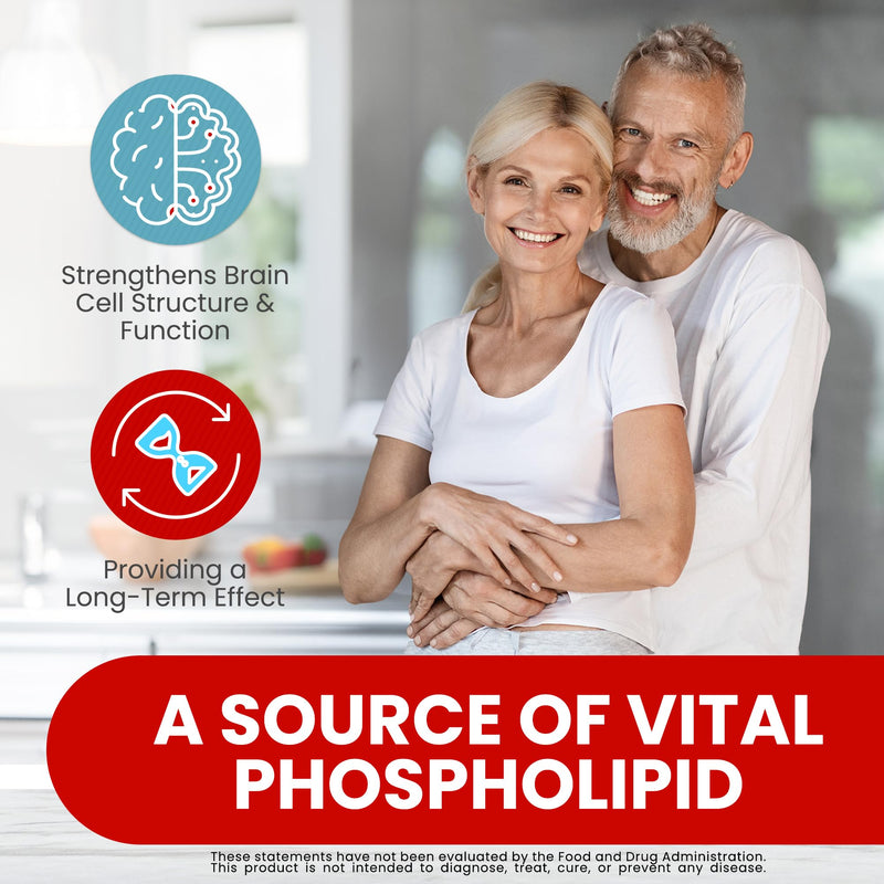 [Australia] - Soy Free Phosphatidylserine 100mg - Phosphatidylserine Supplement from Sunflower Lecithin, Patented Sharp PS100, Brain Health, Memory Aid, Cortisol Control, Mental Sharpness, Non GMO, 90 Softgels 90 Count (Pack of 1) 