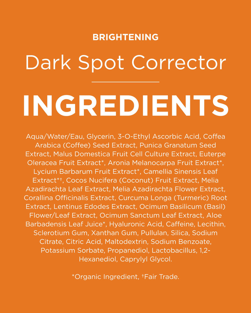 Andalou Naturals Dark Spot Corrector With Vitamin C (1 fl oz) | Face Serum for Uneven Skin Tone, Boost Radiance & Reduce Wrinkles, Pomegranate Stem Cells and Caffeine