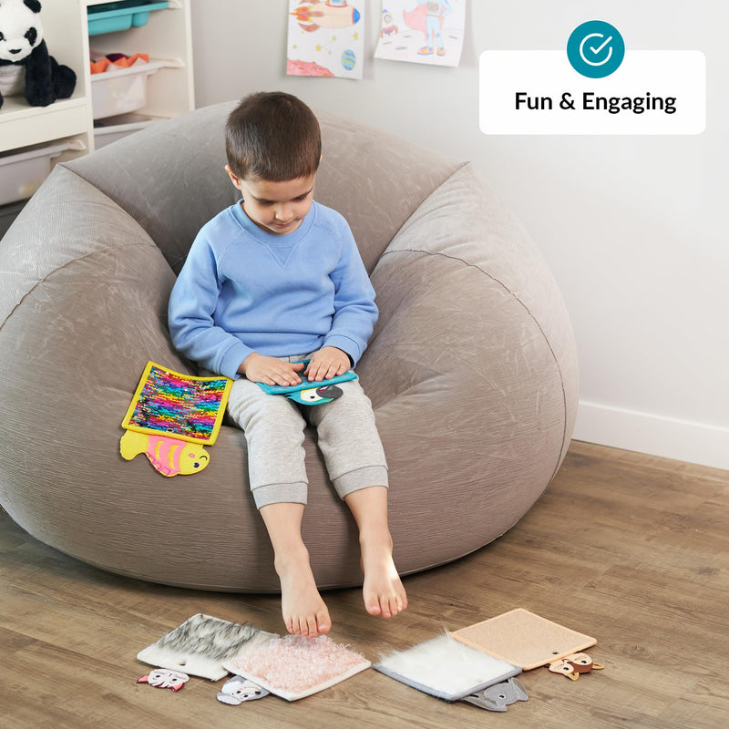 [Australia] - Sensory Mats | Sensory Wall Panel for Kids | Sensory Tiles Pets 6-Pack | Toddler Classroom Must Haves | Sensory Mats for Autistic Children | Tactile Sensory Toys | Texture Fabric 