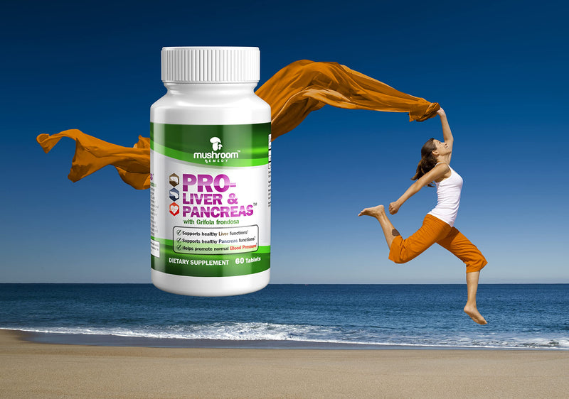 [Australia] - PRO-Liver & Pancreas | Best All-Natural Herbal Supplement for Pancreas & Liver Support, Detox, Clinically Studied Grifola frondosa Mushroom Extract, Vegan, NON-GMO, USA Made, 60 Tablets 