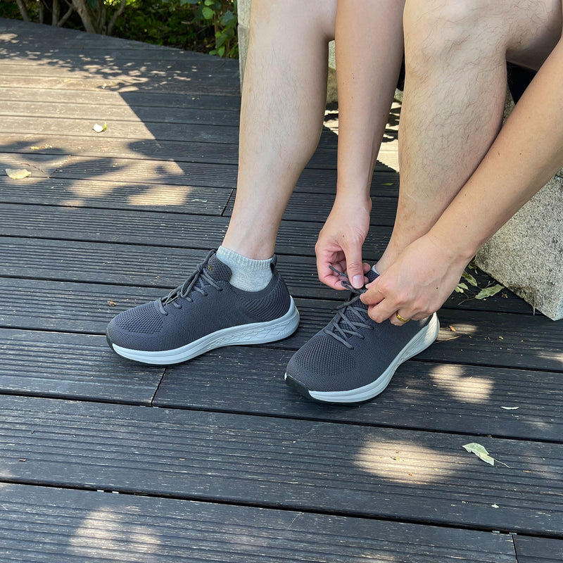 [Australia] - Vogana Diabetic Sneakers for Men Walking Orthopedic for Swollen Feet | Foot Pain Relief 2306-grey 11 Wide 