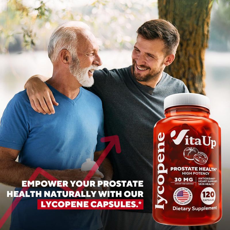 [Australia] - Lycopene Supplement - USA Made Lycopene 30mg - Vegan Lycopene Powder Capsules - Prostate Support Supplement for Men's Health - Lycopene Supplements for Heart Health & Immune Support - 120 Count 120 Count (Pack of 1) 