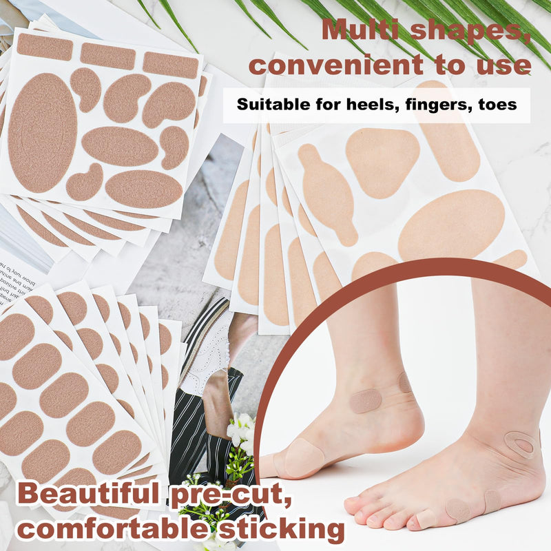 [Australia] - Pack of 20 moleskin adhesive pads, mix of different shapes, moleskin adhesive tape, moleskin plaster, moleskin sticker, foot protection, moleskine padding for feet, toes, fingers, shoes 
