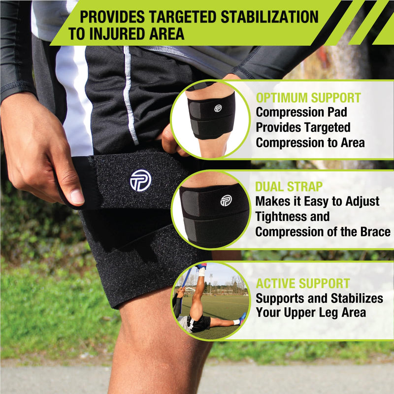 Pro-Tec Athletics Hamstring Compression Wrap , Black
