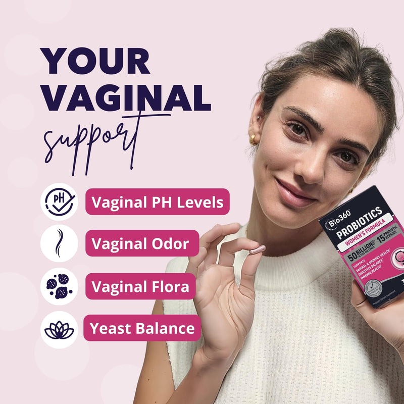 [Australia] - Probiotics for Women Vaginigal Health - Supports pH Balance, Vaginal, Urinary, & Digestive Health - 50 Billion CFU & 15 Unique Strains for Healthy Vaginal Odor & Vaginal Flora - Shelf Stable 60 Capsule 