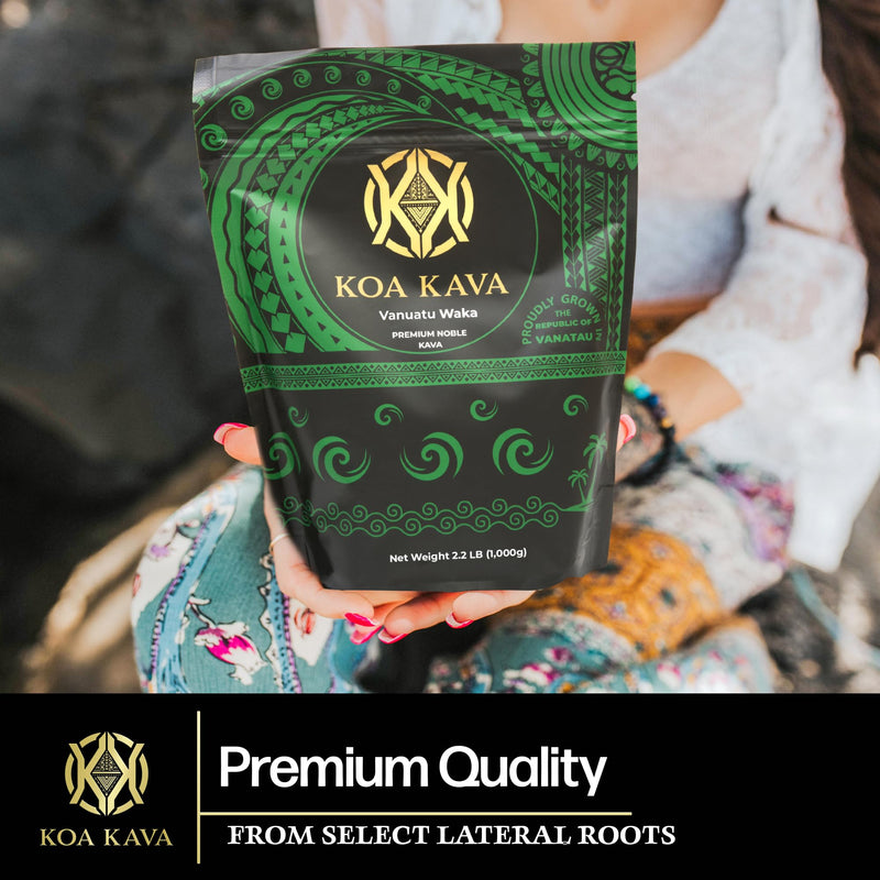 [Australia] - Vanuatu Koa Kava Kava Powder - Premium Noble Waka Kava Tea made from Lateral Roots in Vanuatu for Authentic Relaxation. 1 Pound Bag 