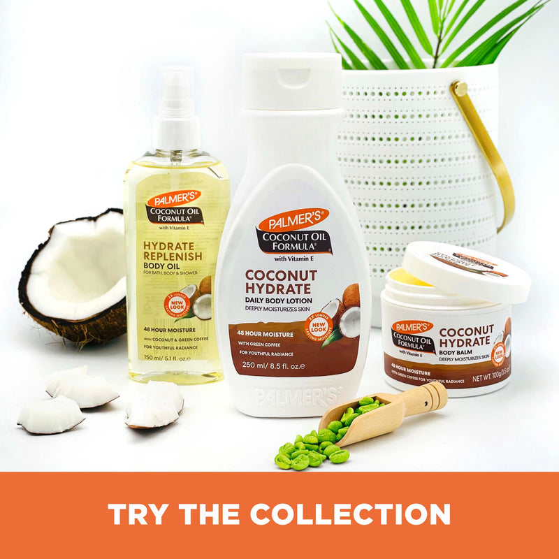 Palmer's Coconut Oil Formula Body Lotion for Dry Skin (8.5 Fl Oz) | A hydrating hand and body moisturizer with Green Coffee Extract and Vitamin E for 48 hour moisture and radiant skin WHITE 8.5 Fl Oz (Pack of 1)