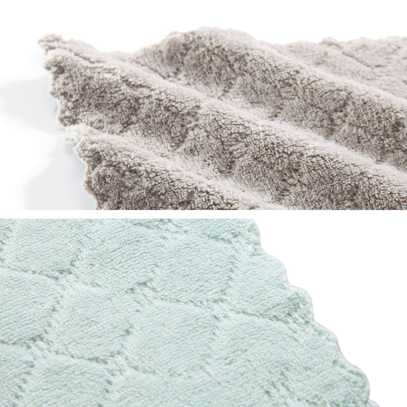 [Australia] - Microfiber Cleaning Cloth, Kitchen Towels, Double-Sided Microfiber Towel Lint Free Highly Absorbent Multi-Purpose Dust and Dirty Cleaning Supplies for Kitchen Car Cleaning. Pack of 12 6.1x10.4 Inch (Pack of 12) Green 