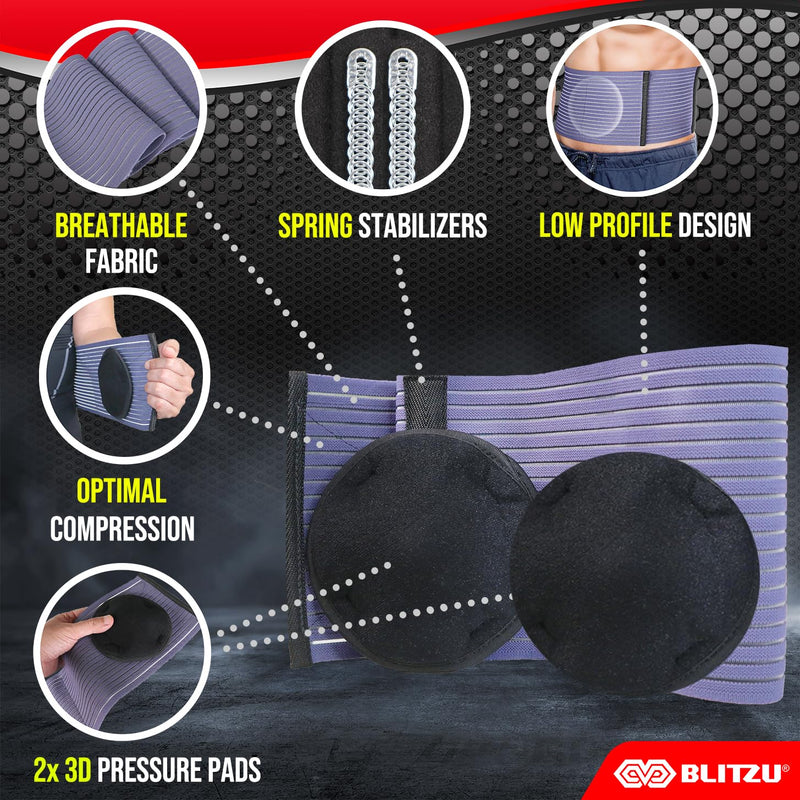 [Australia] - BLITZU Umbilical Hernia Belt for Men and Women – Abdominal Support Binder for Belly Button Hernia Support, Relieve Pain for Incisional, Femoral, Hiatal, & Inguinal Hernia Surgery Prevention Aid L-XL Large-X-Large 