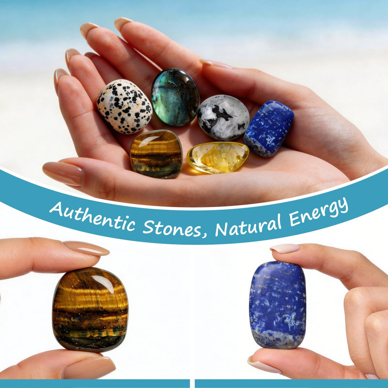 Gemini Zodiac Crystals Set, 6 Healing Stones, Spiritual Gifts | Complete Gift-Ready with Guidebook & Pouch: Gemini Zodiac Gifts for Women, Natural Crystals for Meditation & Spiritual Growth