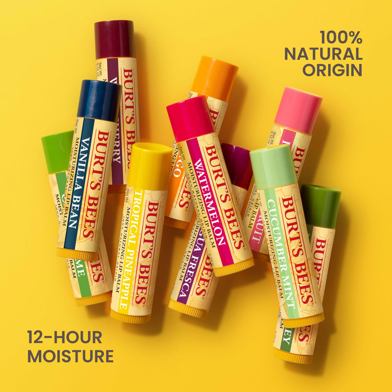Burt's Bees Lip Balm, Vanilla Bean, Lip Moisturizer With Responsibly Sourced Beeswax, Tint-Free, Natural Conditioning Treatment, 1 Tube, 0.15 oz. (Pack of 2) 1 Count (Pack of 2)