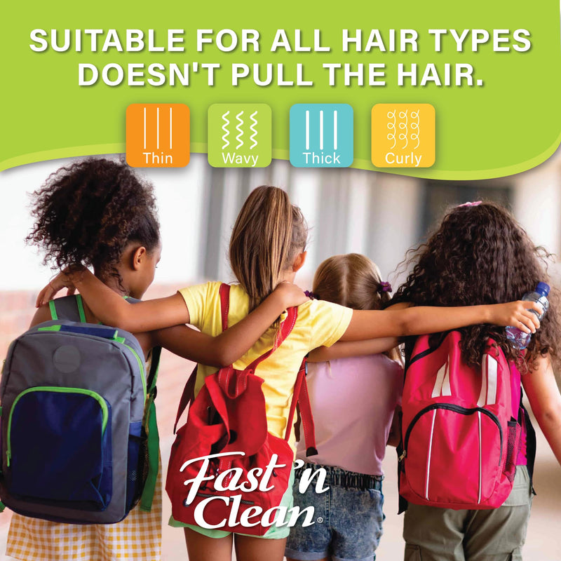 [Australia] - Fast 'n Clean - Professional Self-Cleaning Lice Comb, Removes Head Lice And Nits Quicker, Stainless Steel, Natural Head Lice Treatment, Doesn't Pull the Hair, Effective Flea Comb, Dandruff Treatment. 
