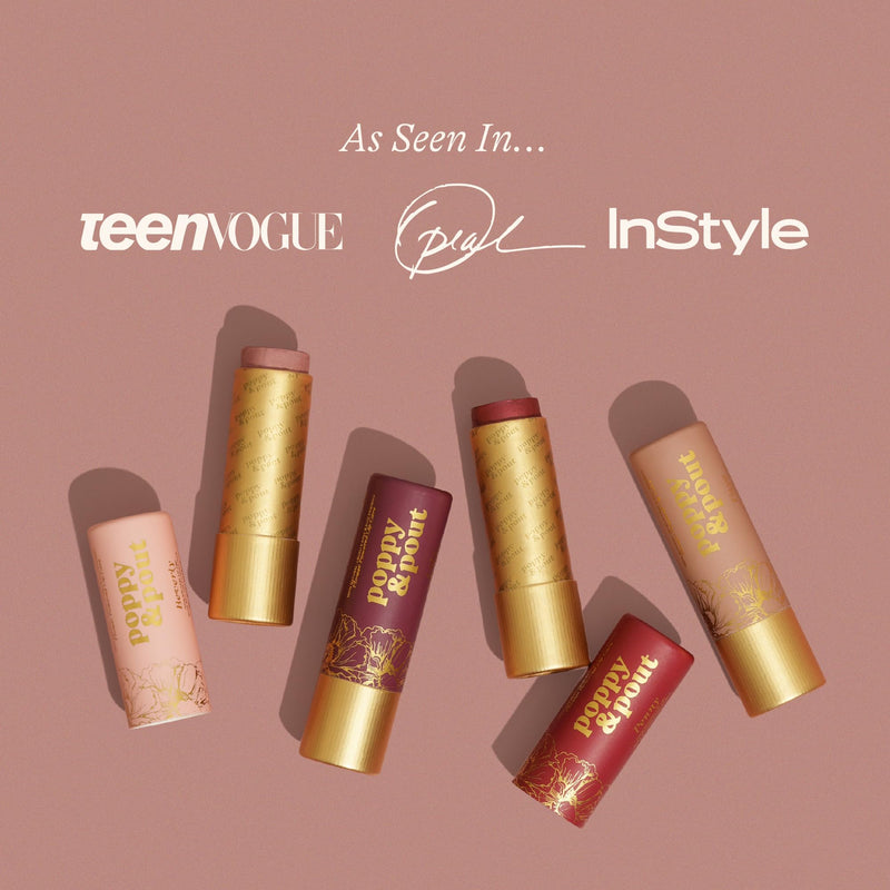 Poppy & Pout All Natural Lip Tint, Cardboard Tube, Hand-Filled, Beeswax, Vitamin E, Coconut Oil, Cruelty Free, All-Natural Shades (Lola) Lola