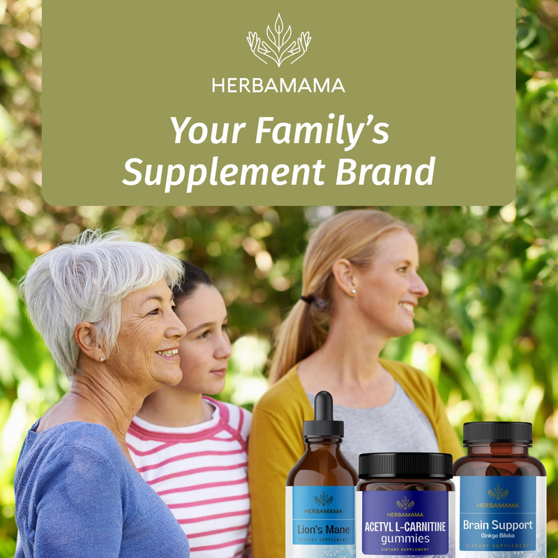 [Australia] - HERBAMAMA ALCAR Acetyl L-Carnitine 1500mg Gummies - L Carnitine Supplement for Energy, Focus & Brain Support - Vegan, Non-GMO - 90 Pectin-Based Blueberry-Flavored Chews 