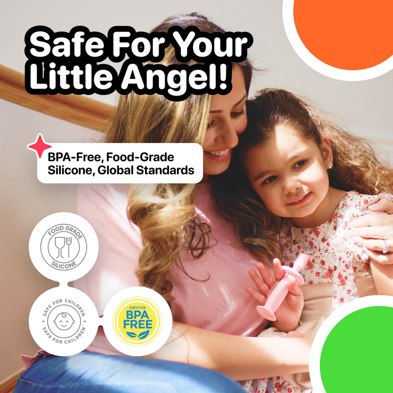 Instant Teething Relief & Gum Massage for Babies, Music Only The Baby Can Hear, BPA-Free Silicone with Soothing Vibrations, Electric Baby Toothbrush, infant Teether, Safe & Rechargeable, 9–36 Months Yellow 1 Count (Pack of 1)