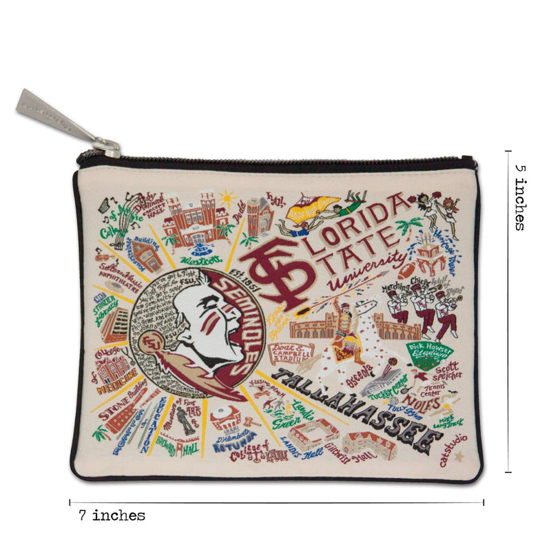 Florida State University (FSU) Zipper Pouch Purse, Makeup Bag | Zipper Bag - Holds Phone, Makeup, Wallet, Glasses, & Travel Essentials - Alumni, Acceptance & Graduation Gift Florida State University