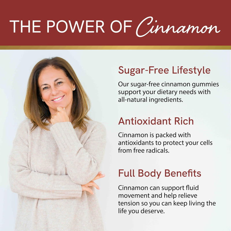 [Australia] - Sugar-Free Cinnamon Gummies 2000MG with Ceylon Cinnamon & Cassia Complex | Sugar-Free Lifestyle Supplement & Guilt-Free Cinnamon Apple Flavor with Chromium | Vegan, Non-GMO, Gluten-Free | 60 Gummies Sugar Free Ceylon Cinnamon Gummies 