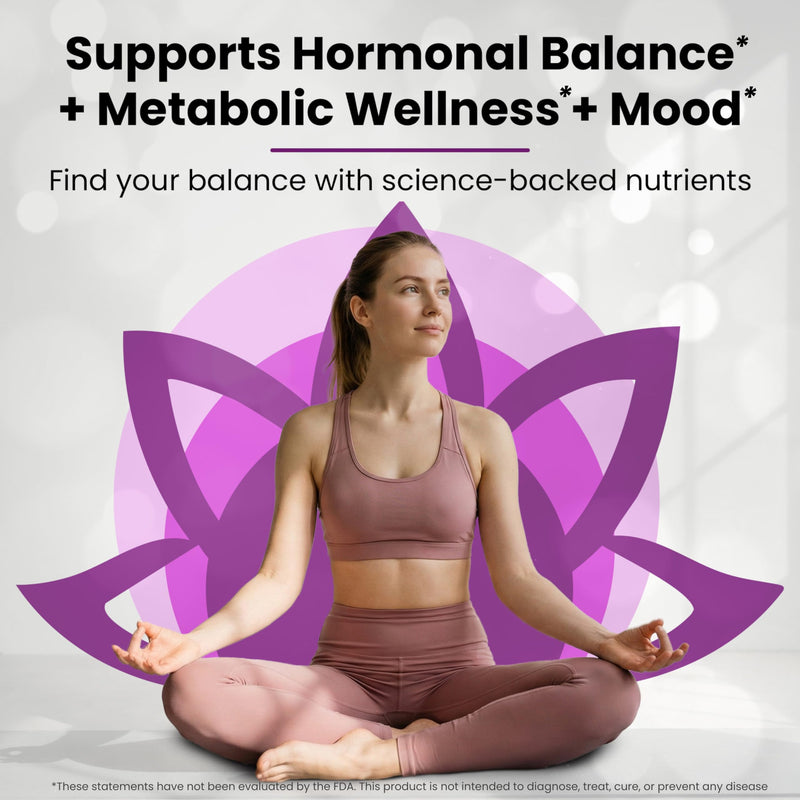 Myo & D-Chiro Inositol 40:1 Ratio – 120 Capsules | Myo Inositol Supplement for Women with Vitamin D, Ashwagandha, Folate & Zinc | Supplement for Hormone Balance & Ovarian Health