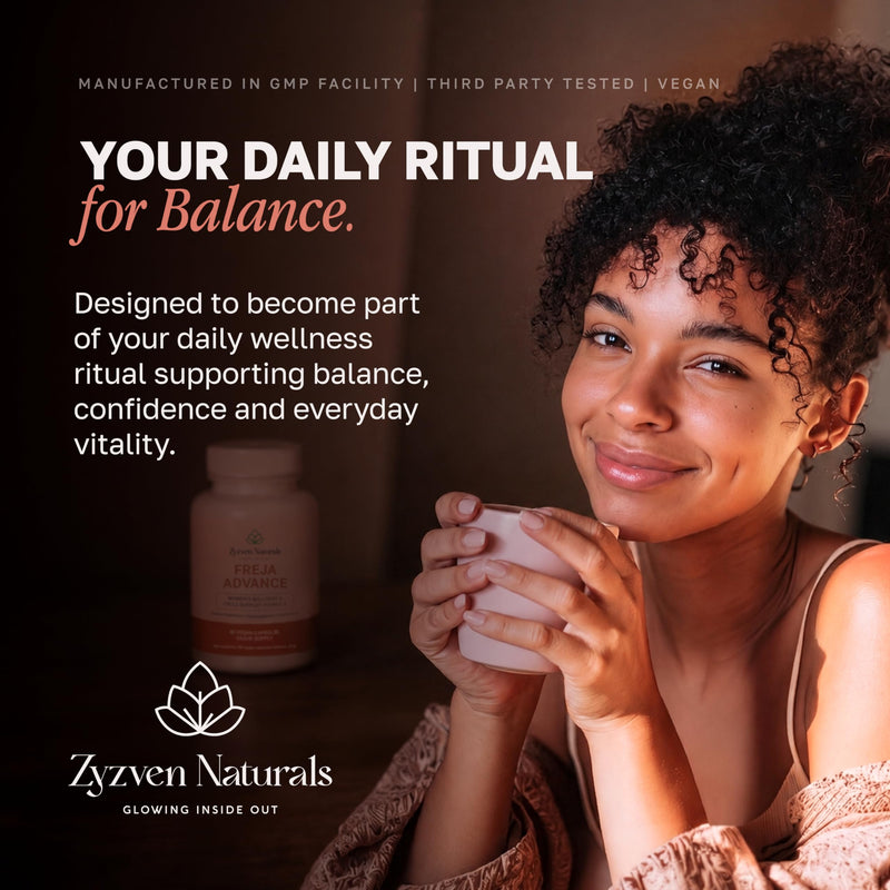 Zyzven Naturals Freja Advance – Women’s Botanical Supplement with Myo-Inositol, Chaste Berry, Shatavari, NAC, Turmeric & Zinc – Hormonal & Metabolic Support – Vegan Capsules – 60 Capsules