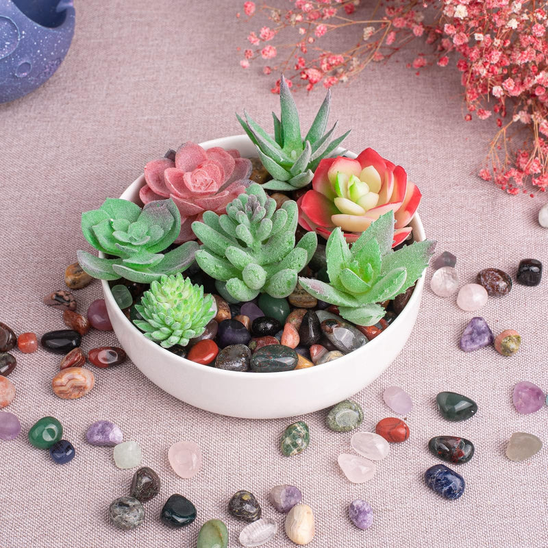 [Australia] - Polished Mixed Crystal Chips Set, 0.4 inches, 128 Pcs - Handpicked Tumbled Stones and Crystals Bulk for Healing, Reiki, Meditation, Witchcraft and Home Decor Mixed Crystals 0.4" 