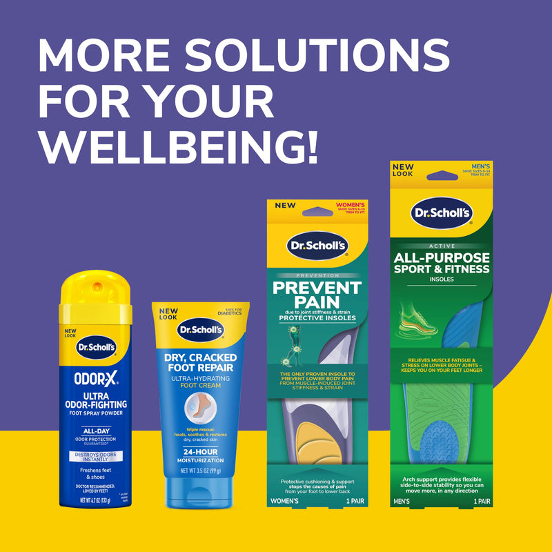 [Australia] - Dr. Scholl's Go Sockless! Cushioning Insoles, Unisex, 3 Pairs, Trim to Fit Inserts Shoe Insert 