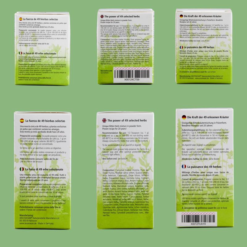 [Australia] - ANCENASAN® herbal 40g - The POWER of 49 bitter herbs and spices - bitter substances without alcohol - gluten-free, vegan, 100% natural 