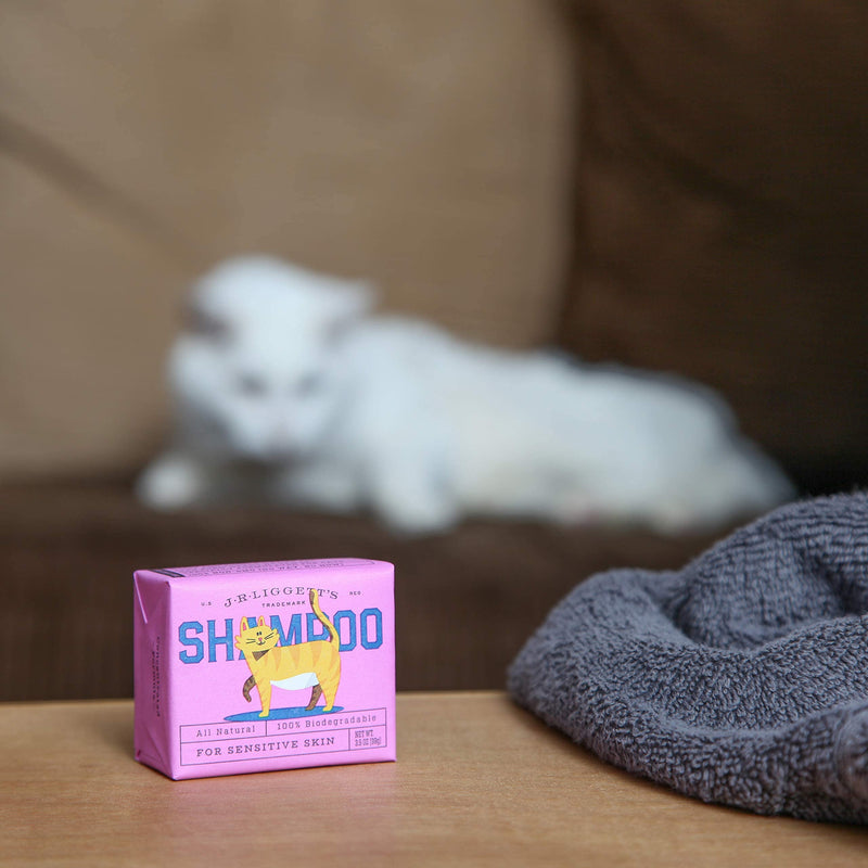 J·R·LIGGETT'S Cat Hair Shampoo Bar Great for Sensitive Skin | Relieves Dry, Itchy Skin | Hypoallergenic Formula and Biodegradable | 100% Detergent-Free, 100% Ecologically Correct, Non-GMO, 3.5 oz. Cat Shampoo Bar - PawsPlanet Australia