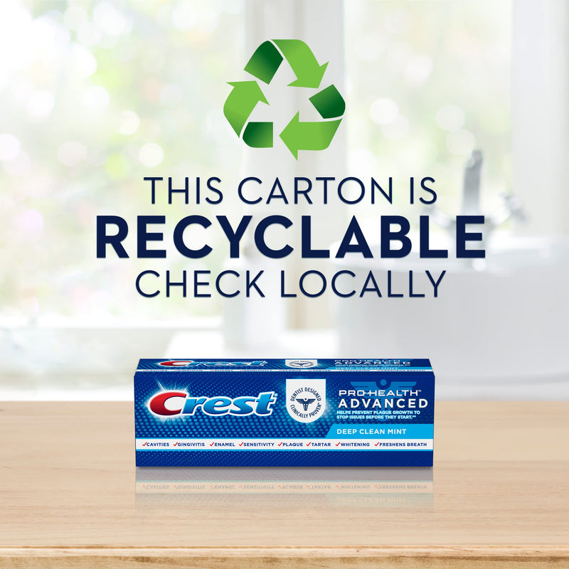 [Australia] - Crest Pro Health Advanced Deep Clean Toothpaste, Mint, 5.1 Ounce, Pack of 3 Newer Version 