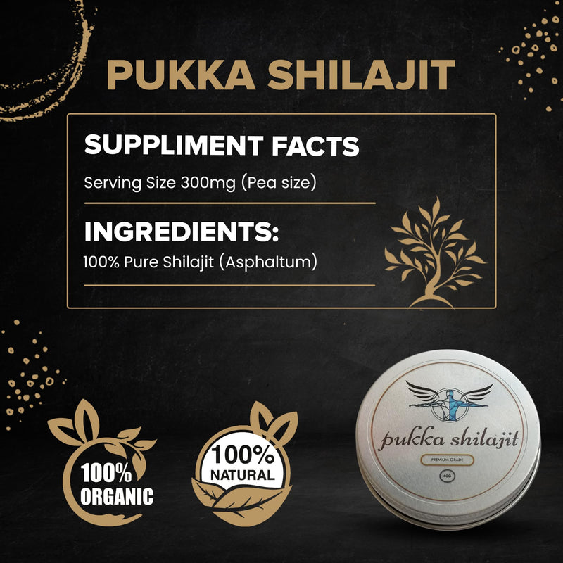 100% Pure Himalayan Shilajit Resin 40g – Premium Authentic Pukka Shilajit Rich in Fulvic Acid & 85+ Trace Minerals – Natural Energy, Strength, Stamina & Immune Support Supplement for Men & Women