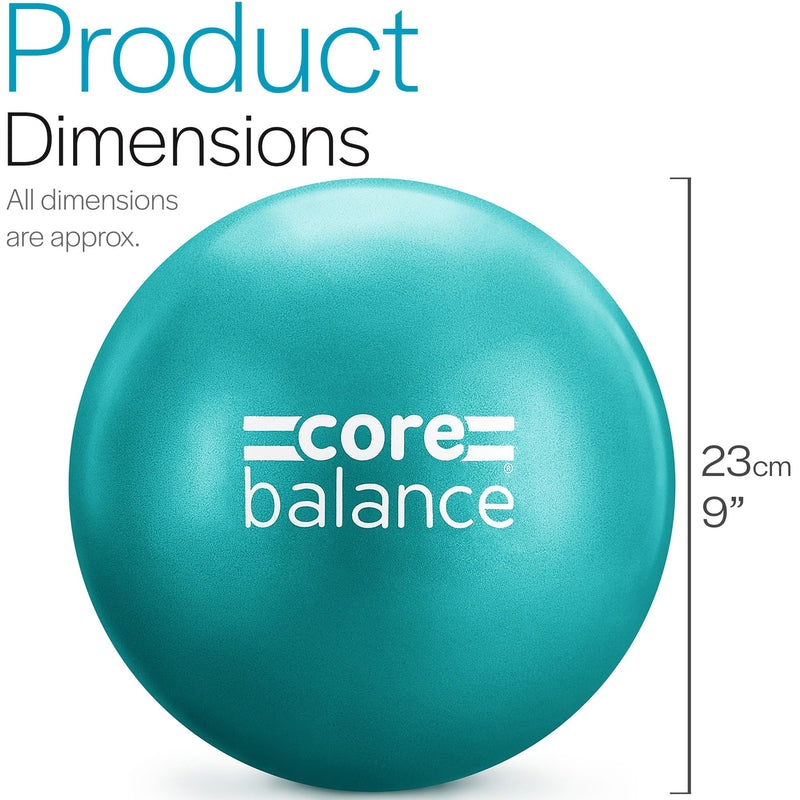 [Australia] - 9 Inch Anti Burst Pilates Ball - Mini Exercise Ball for Yoga, Barre, Stretching and Core Stability Workout Teal 