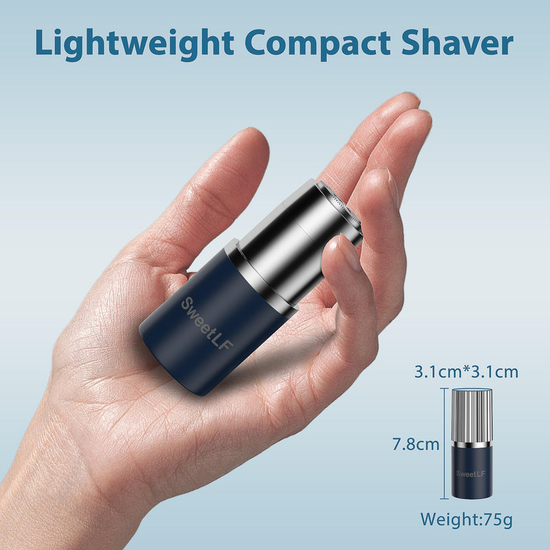 [Australia] - SweetLF Mini Electric Razor, Travel Electric Shaver for Men, IPX7 Waterproof, Painless, Rechargeable, Wet & Dry Shaving,with Floating Head, Type-c Charging,Black 