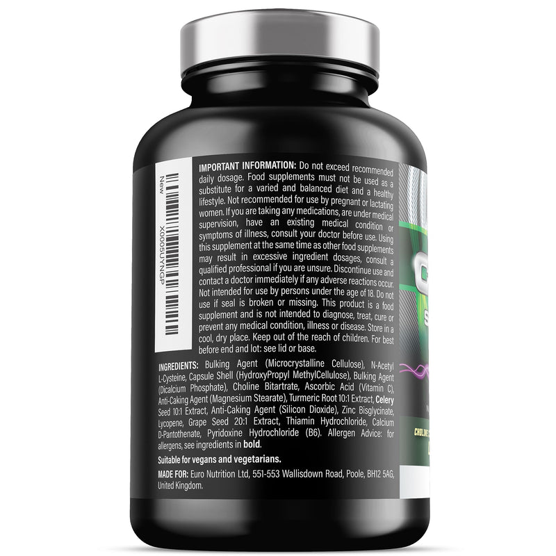Cycle Support Supplement - NAC, Hawthorn Berry and with Choline for Normal Liver Function - Vegan and Vegetarian Suitable (120 Capsules) 120 count (Pack of 1)