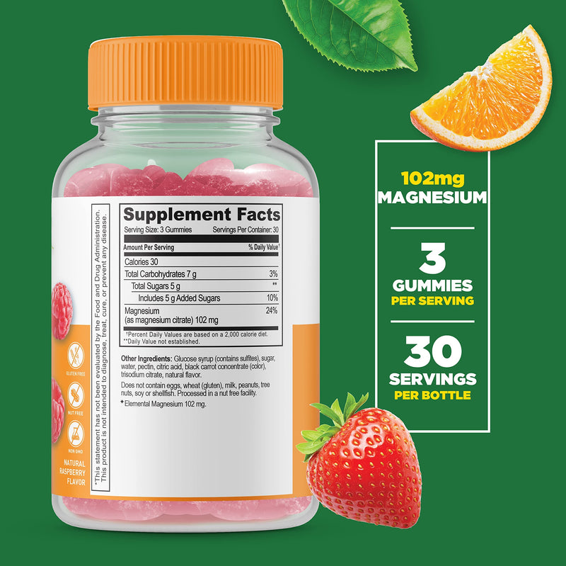 Lifeable Magnesium + Vitamin B12, Gummies Bundle - Great Tasting, Vitamin Supplement, Gluten Free, GMO Free, Chewable Gummy
