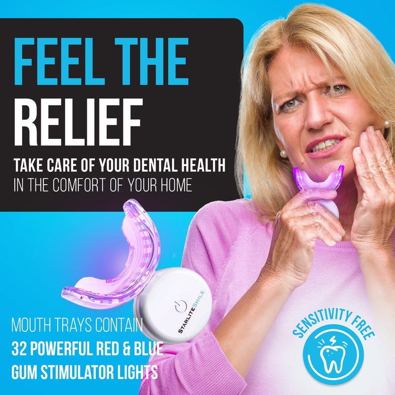 [Australia] - Gum Light, 32 LED Red & Blue Light Gum Light That also helps with Teeth Whitening at Home, Teeth Whitening Accelerator 
