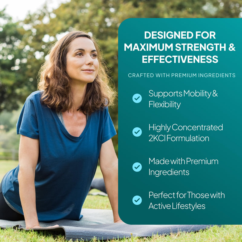 Max Strength Glucosamine Sulphate 2KCl | Supports Active Lifestyles | 1858mg per Serving | Marine Sourced | 360 Tablets = 6 Months’ Supply | Manufactured in The UK in Accordance with GMP Standards Unflavoured 180 count (Pack of 2)