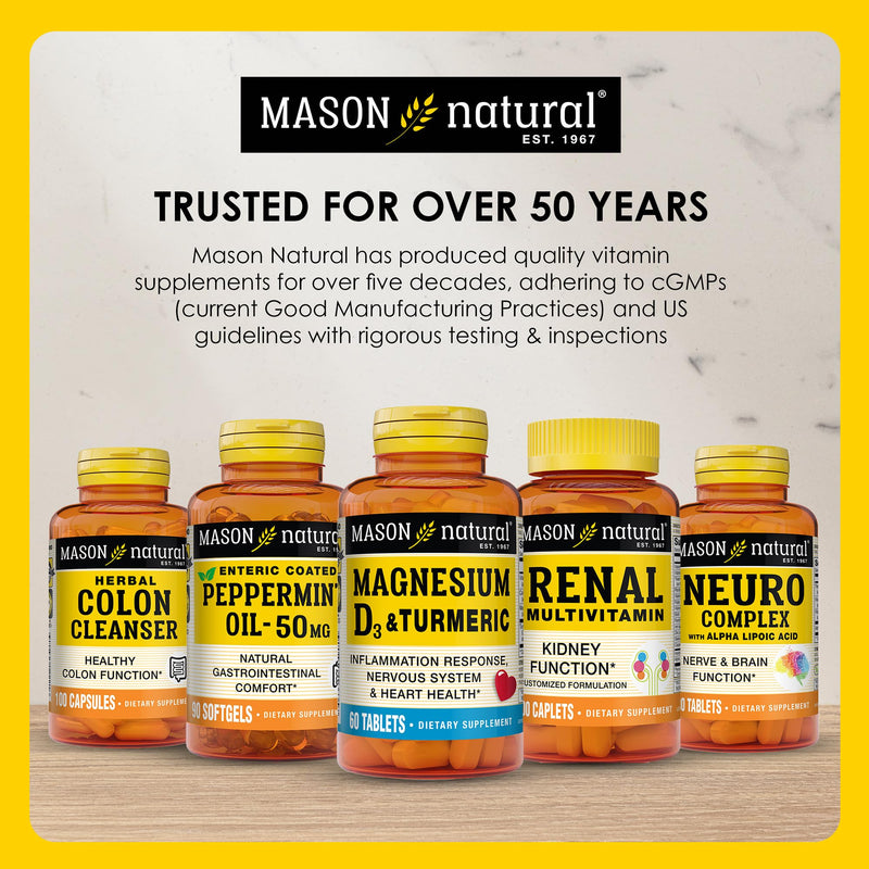 [Australia] - MASON NATURAL Glucosamine & Fish Oil Supplement with DHA & Omega 3 for Joint & Muscle Support, 1 Month Supply Softgel Pills 