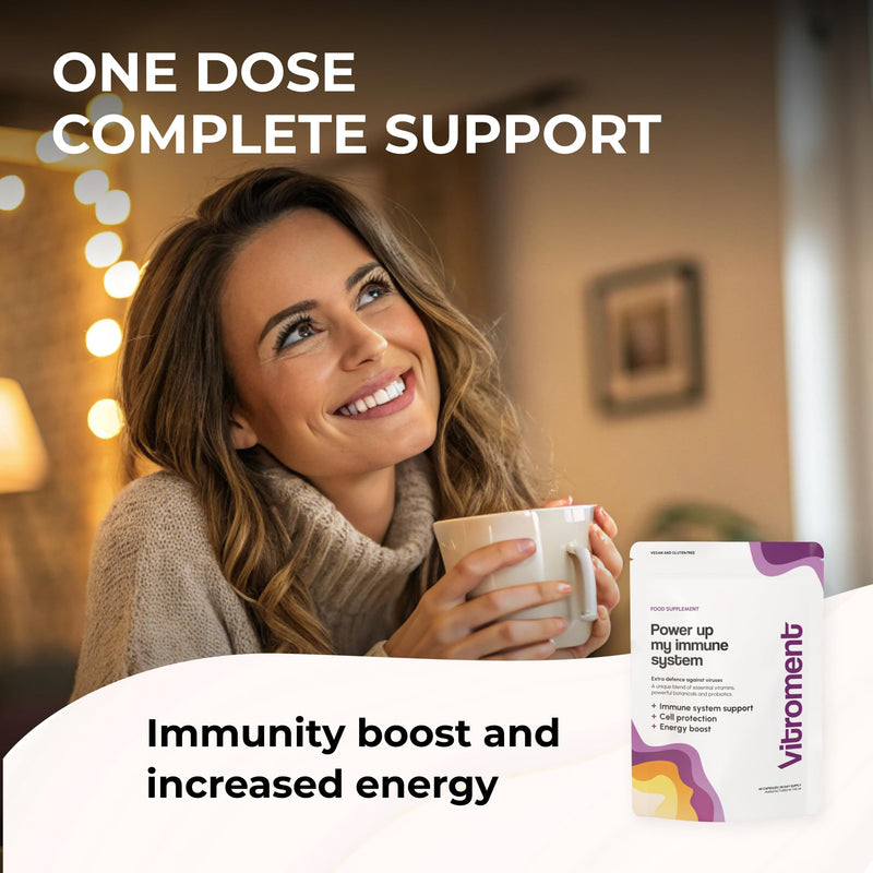 Gut Health and Immune Support Multivitamin & Probiotic Complex - Cognitive Support - with Reishi, Elderberry, Curcumin/Turmeric & Piperine, D3, Vitamin C & Zinc | Vegan, Made in the UK Power up my immune system 60 count (Pack of 1)