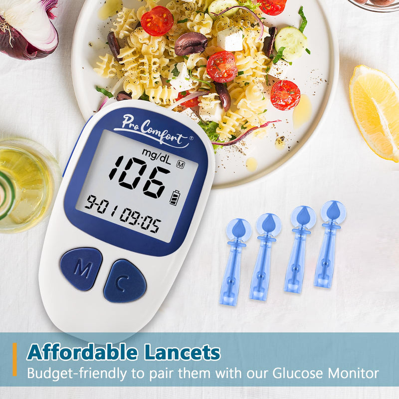 [Australia] - Twist Top Lancets for Lancing Devices, 110 Count, 30 Gauge Lancets for Blood Sugar Test, Diabetic Lancets, Blue, 110 PCS 