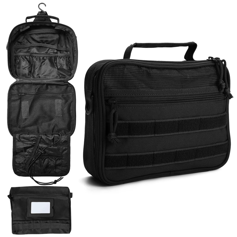 SMONT men's toiletry bag and men's black toiletry bag and pink women's cosmetic bag set sales