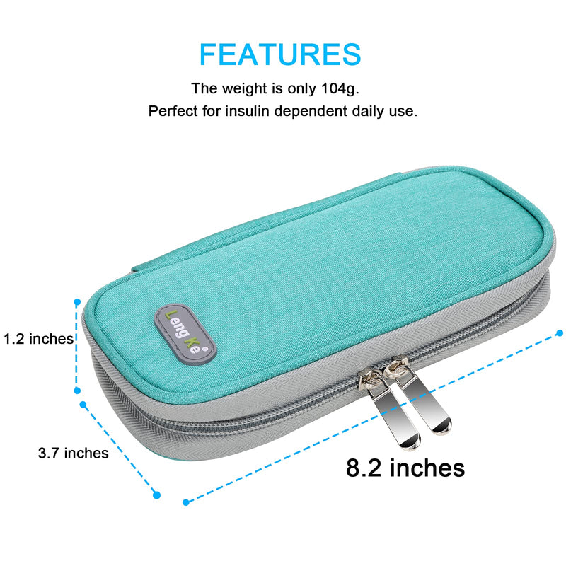 [Australia] - YOUSHARES Insulin Cooler Travel Case TSA Approved Medication Diabetic Supplies Cooler For Travel Refrigerated Medicine Organizer Bag With 2 Ice Pack Green 