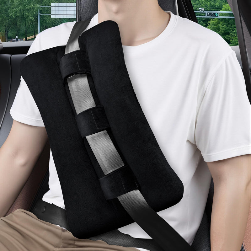 [Australia] - Seat Belt Pillow Post Surgery, Heart Pillows for After Heart Surgery Recovery, Chest Port Pacemaker Pillow for Chemo Patients Seatbelt, Gifts for Women After Hysterectomy (Black) Black 