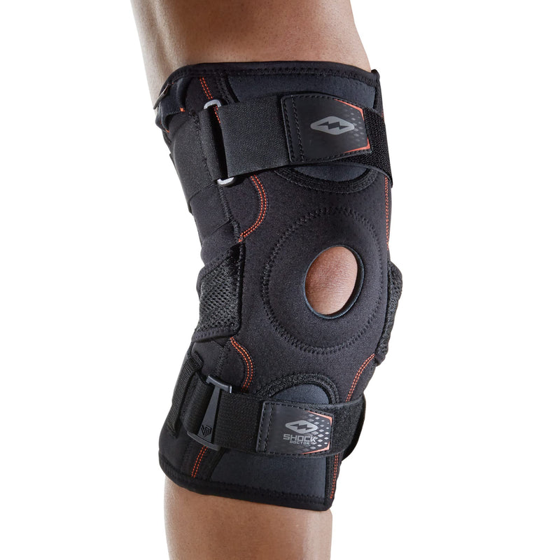 [Australia] - Shock Doctor Knee Brace Support, Compression Sleeve w/side Stabilizers, Patellar Support, Meniscus Injuries, Ligament Sprains, Knee Sleeve, Knee Brace for Men & Women, Running, Walking Small 