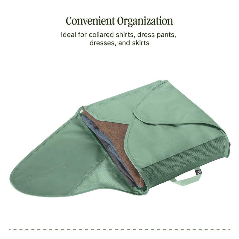 Eagle Creek Pack-It Reveal Garment Folder, Extra Large, Willow Green | Travel Garment Bag with Compression Wings to Maximize Luggage Space, Convenient Top Handle, Quick Drying Material
