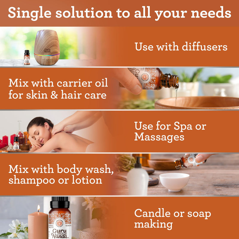 [Australia] - GuruNanda Frankincense Essential Oil (0.5 Fl oz) - 100% Pure, Natural and Undiluted Diffuser Oil for Aromatherapy, Massages & DIY Recpies - Supports Join Health & Promotes Radiant Skin Pack of 1 