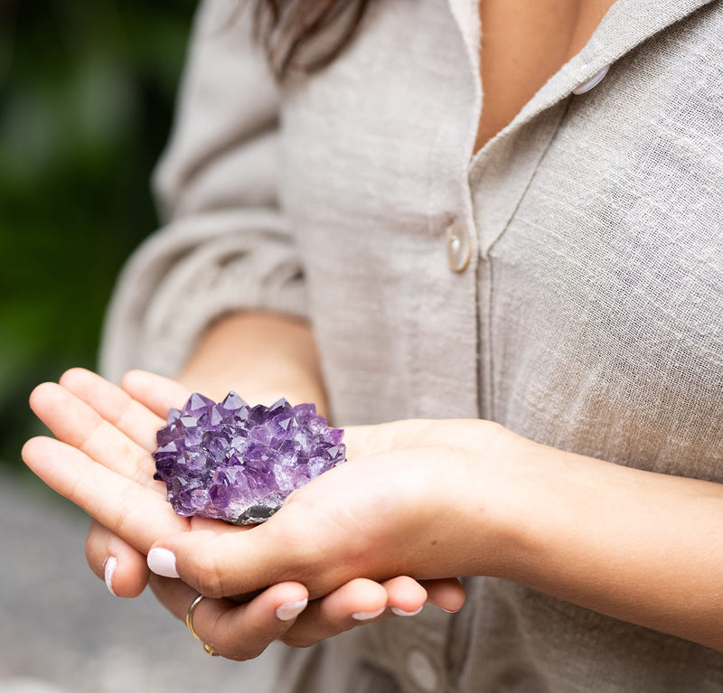 [Australia] - Large Premium Crystals and Healing Stones in Wooden Gift Box + 50pg EBOOK – 7 Chakra Tumbled Gemstones, Amethyst Crystal, Rose Quartz, Quartz Crystal Point, and Info Guide, Made in U.S.A. Chakra Balancing 