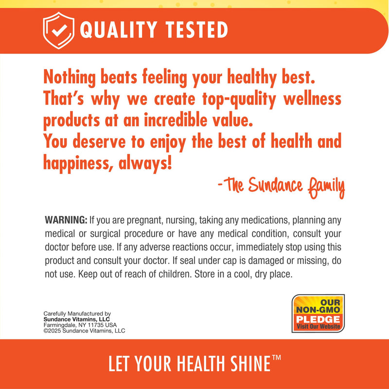 Sundance Daily Multivitamin for Adults | 60 Tablets | High Potency Formula | Non-GMO and Gluten Free Supplement