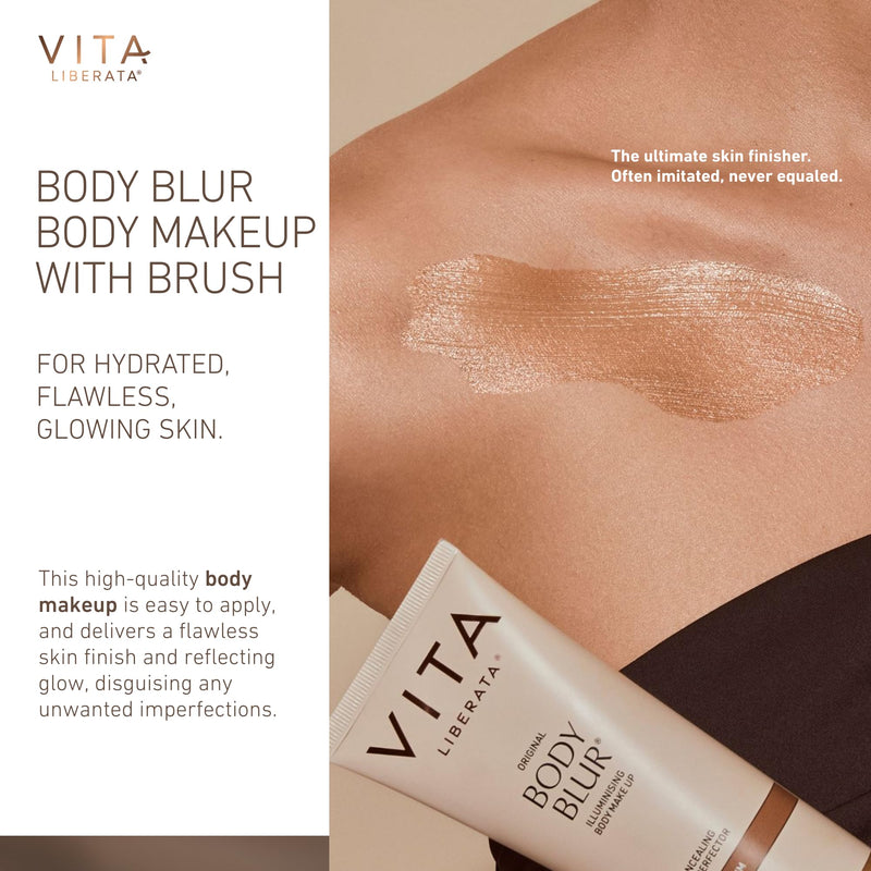 [Australia] - Vita Liberata Body Blur, Leg and Body Makeup. Skin Perfecting Body Foundation for Flawless Bronze, Easy Application, Radiant Glow, Evens Skin Tone, New Packaging Medium 